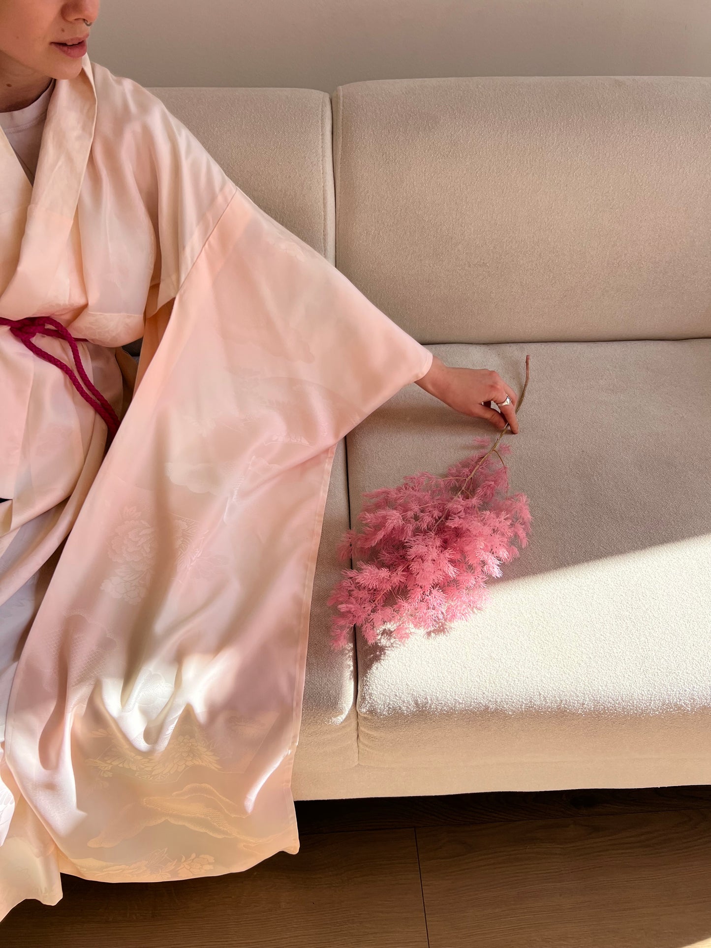 Pink furisode kimono