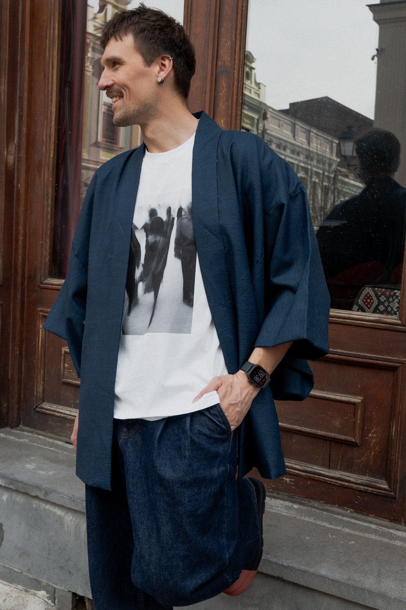 Man’s haori with village