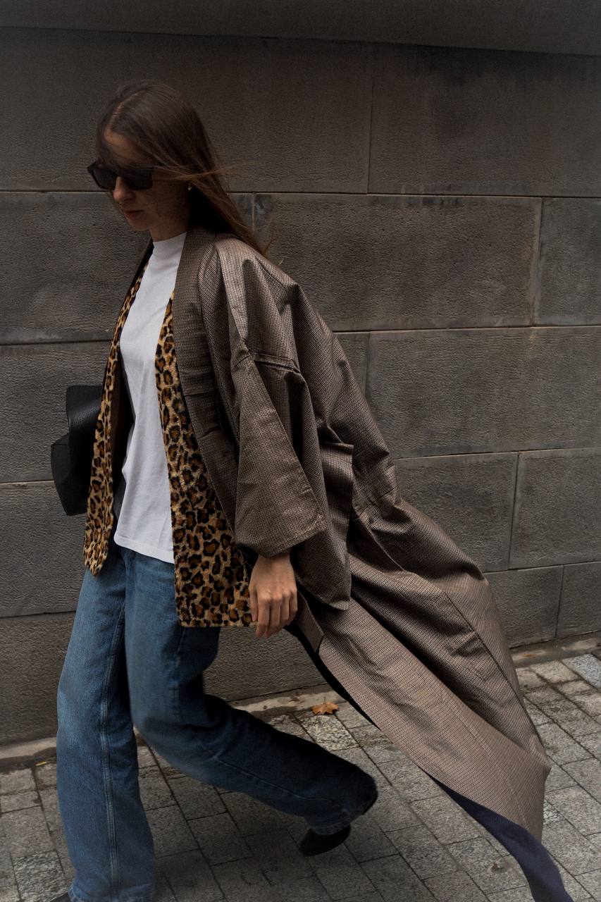 Brown silk