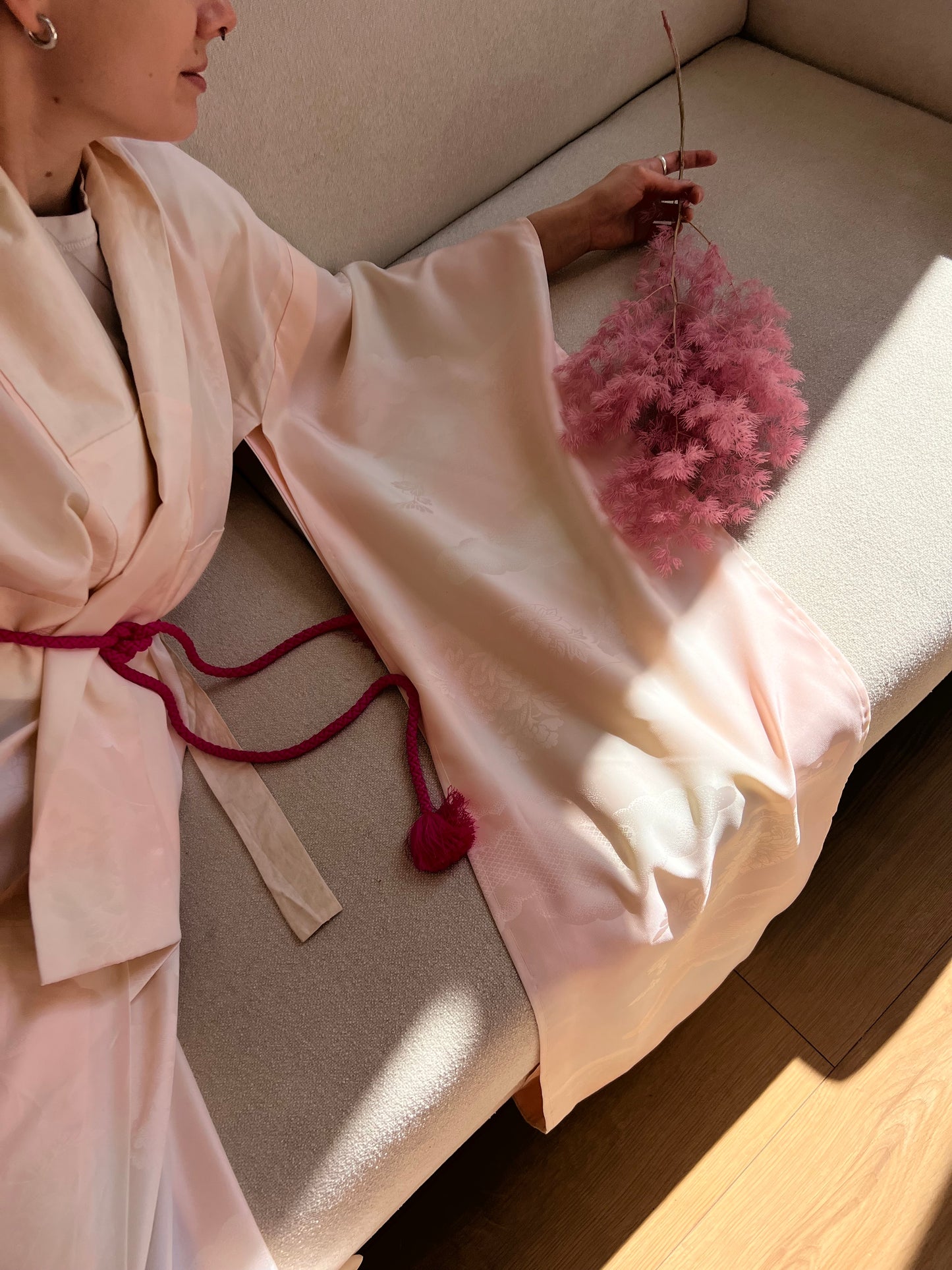 Pink furisode kimono