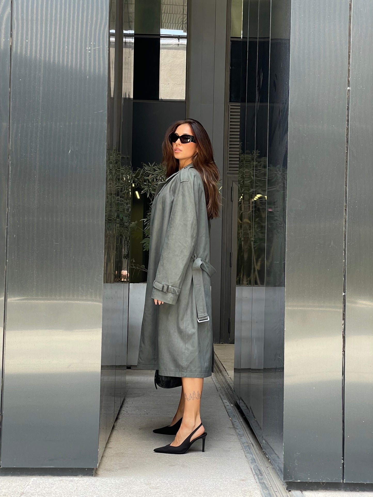 Trench coat gray