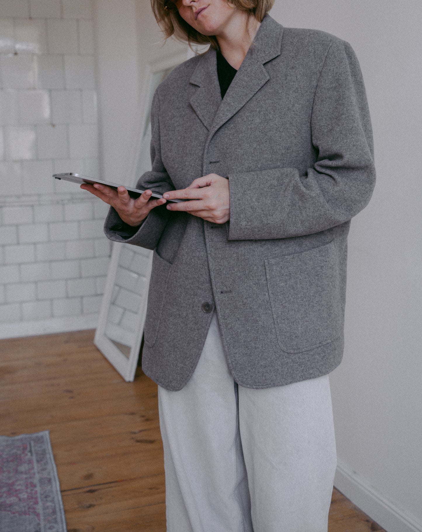 Gray wool jacket