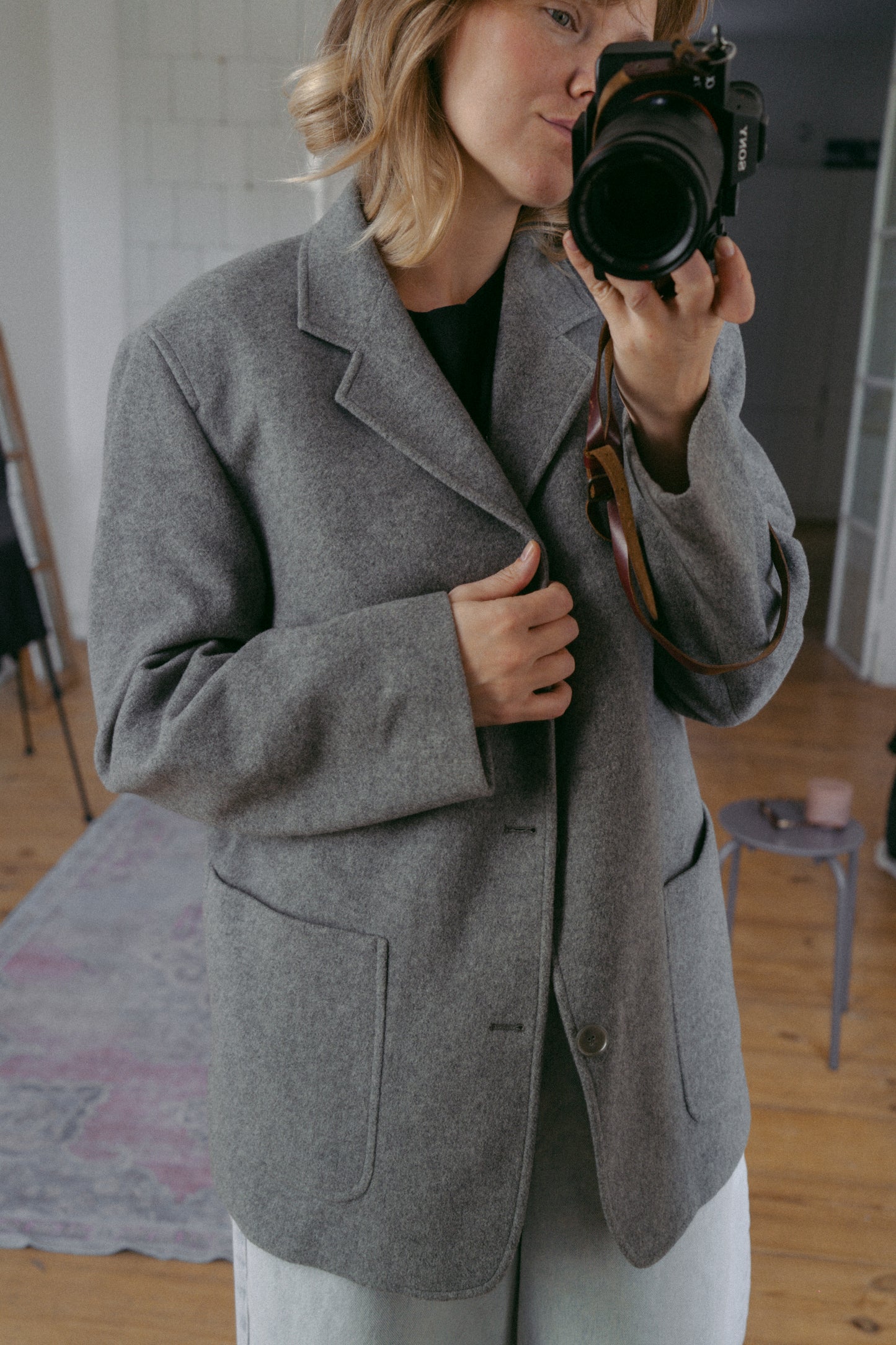 Gray wool jacket