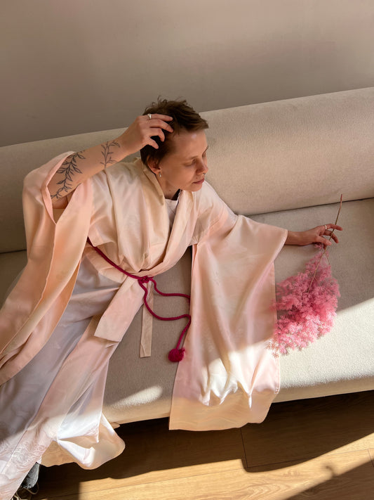 Pink furisode kimono