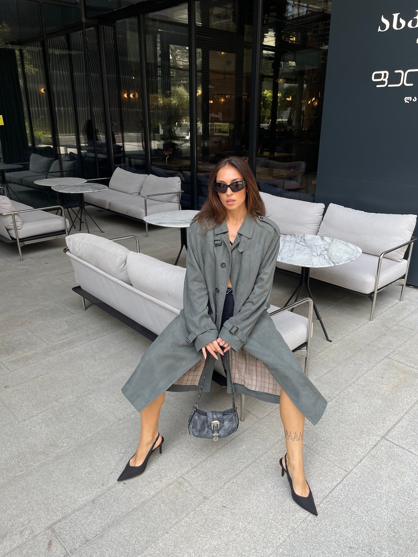 Trench coat gray